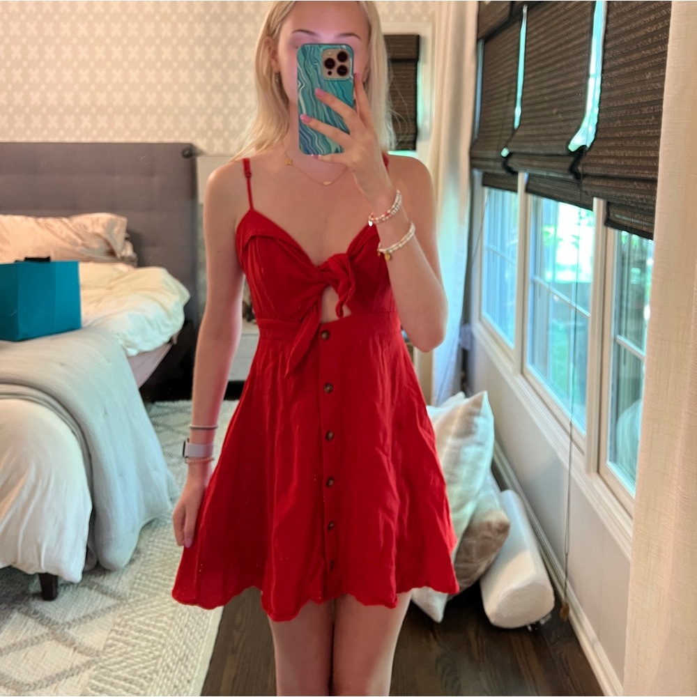 XS red mini dress